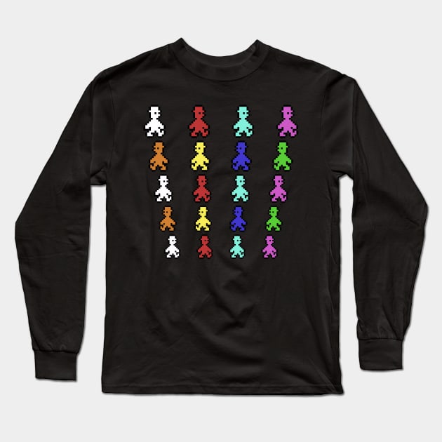 Jet Set Willy 8 Bit Art Long Sleeve T-Shirt by 8 Fists of Tees